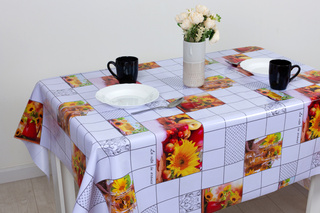 Букет подсолнухов Клеенка Глянец ПВХ  на тк/о 1/20м*140